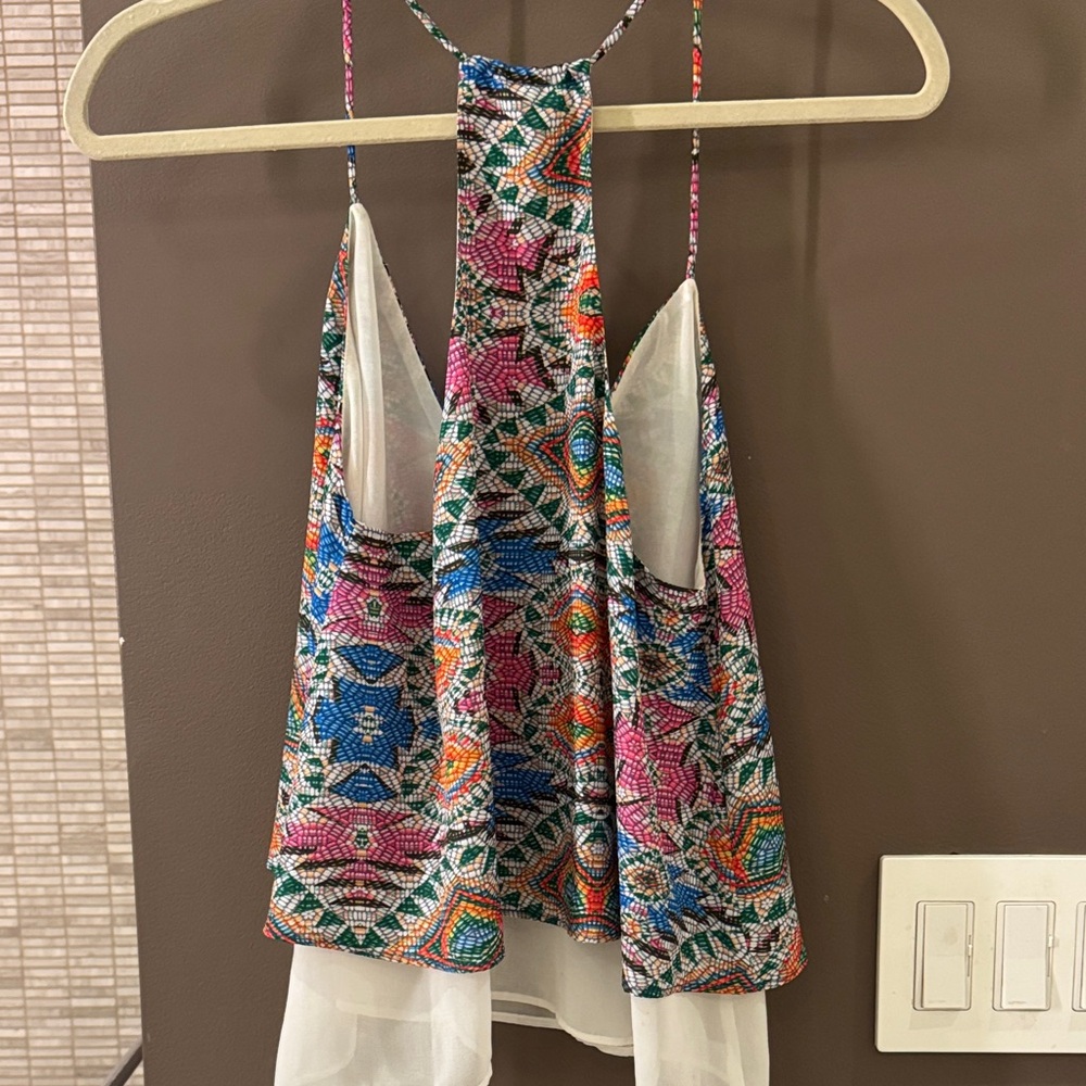 Lovers + Friends Multicolor Patterned Layered Tan… - image 3